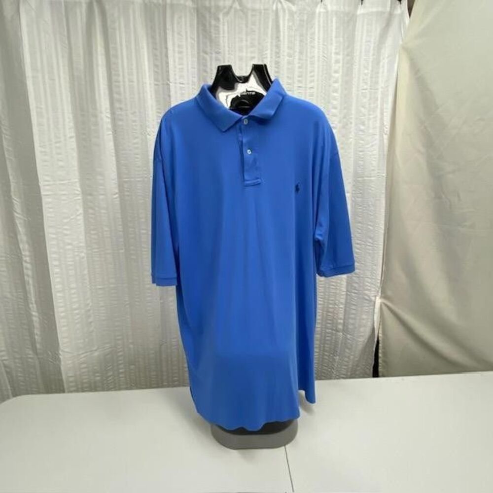 Polo Ralph Lauren Mens XL Tall XLT Blue Pony 100% Cotton Pique Polo Shirt